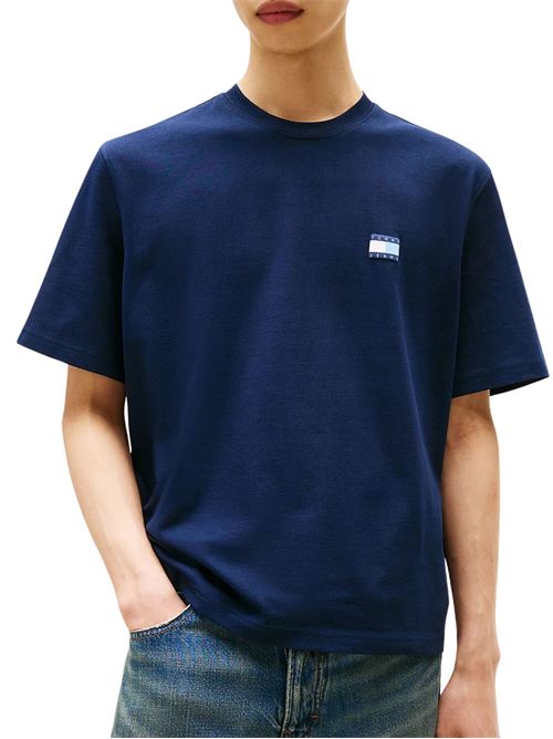 T-shirt blu in cotone Tommy Jeans | DM0DM21785C1G